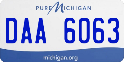 MI license plate DAA6063