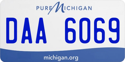 MI license plate DAA6069