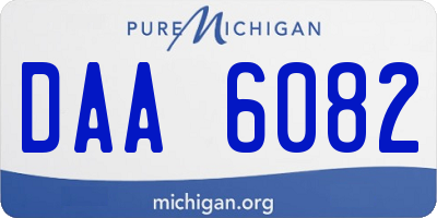 MI license plate DAA6082