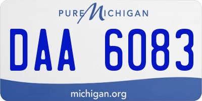 MI license plate DAA6083