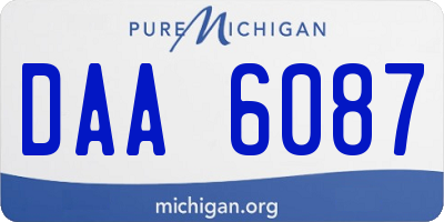 MI license plate DAA6087