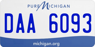 MI license plate DAA6093