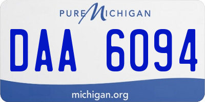 MI license plate DAA6094