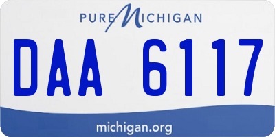 MI license plate DAA6117