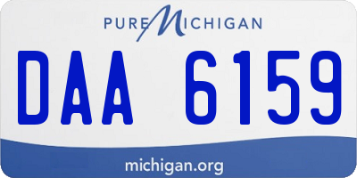 MI license plate DAA6159