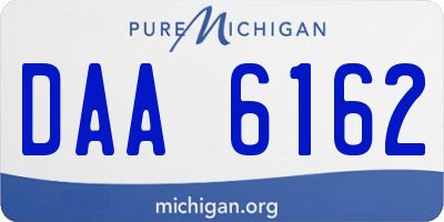 MI license plate DAA6162