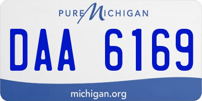 MI license plate DAA6169