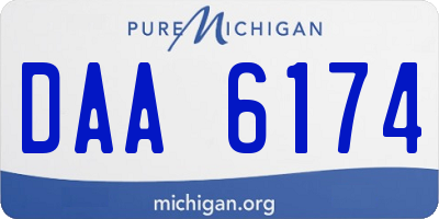 MI license plate DAA6174