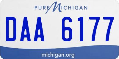 MI license plate DAA6177