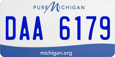 MI license plate DAA6179