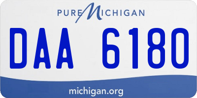 MI license plate DAA6180