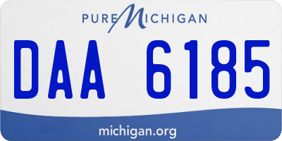 MI license plate DAA6185