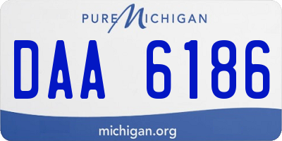 MI license plate DAA6186