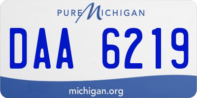MI license plate DAA6219