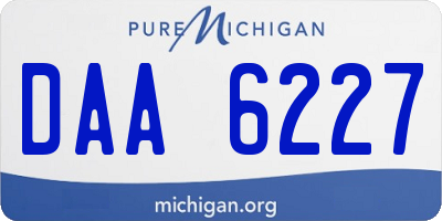 MI license plate DAA6227