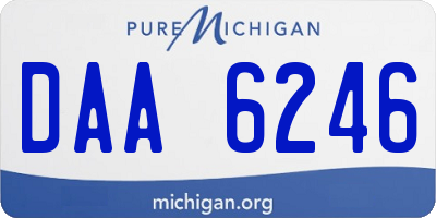 MI license plate DAA6246