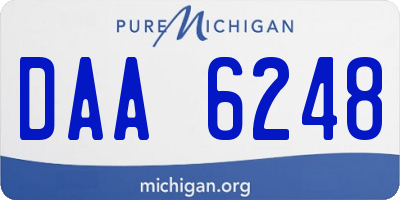 MI license plate DAA6248