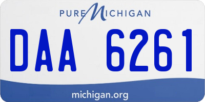 MI license plate DAA6261