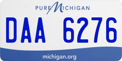 MI license plate DAA6276