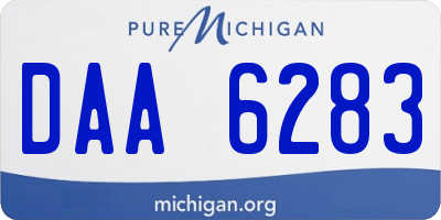 MI license plate DAA6283