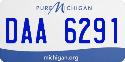 MI license plate DAA6291