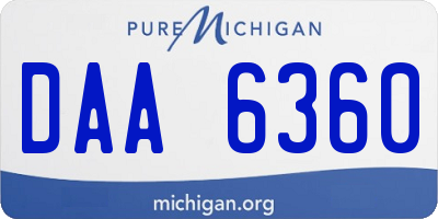 MI license plate DAA6360