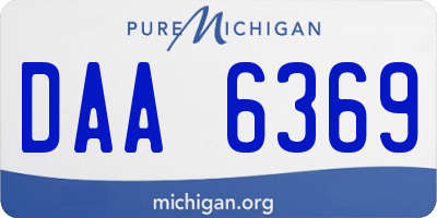 MI license plate DAA6369