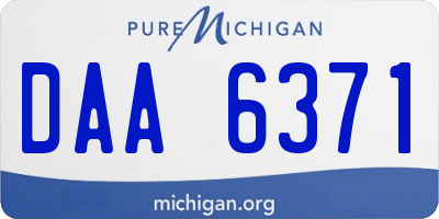 MI license plate DAA6371