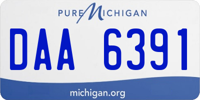 MI license plate DAA6391