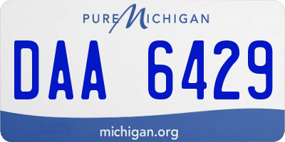 MI license plate DAA6429