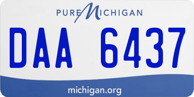 MI license plate DAA6437