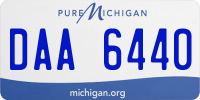 MI license plate DAA6440