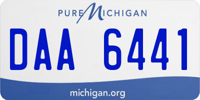 MI license plate DAA6441