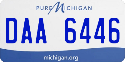 MI license plate DAA6446