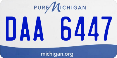 MI license plate DAA6447