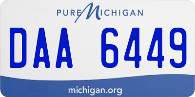 MI license plate DAA6449