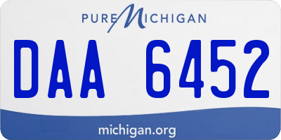 MI license plate DAA6452