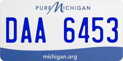 MI license plate DAA6453