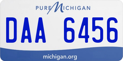 MI license plate DAA6456