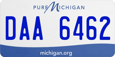 MI license plate DAA6462