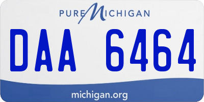 MI license plate DAA6464