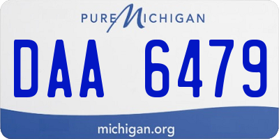 MI license plate DAA6479