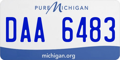 MI license plate DAA6483