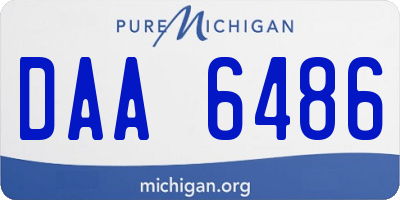 MI license plate DAA6486