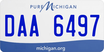 MI license plate DAA6497