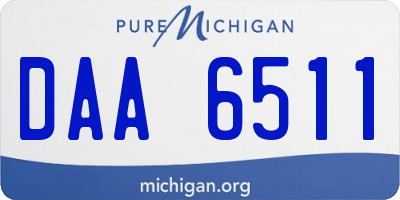 MI license plate DAA6511