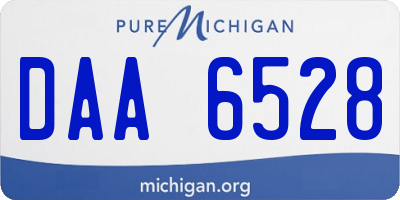 MI license plate DAA6528