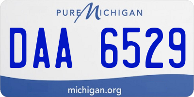 MI license plate DAA6529