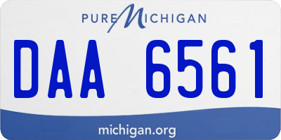 MI license plate DAA6561