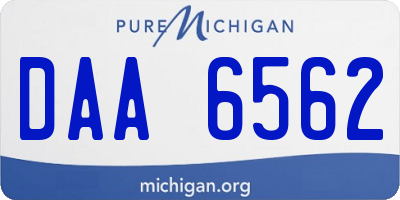 MI license plate DAA6562